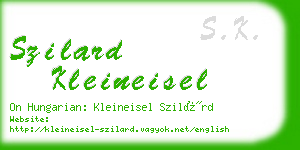 szilard kleineisel business card